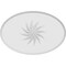 Ekena Millwork Standard Dalton Spiral Rosette With Beveled Edge, 8"W x 5 1/4"H x 1/2"P ROSP080X053X050DAL13 - alternate 3